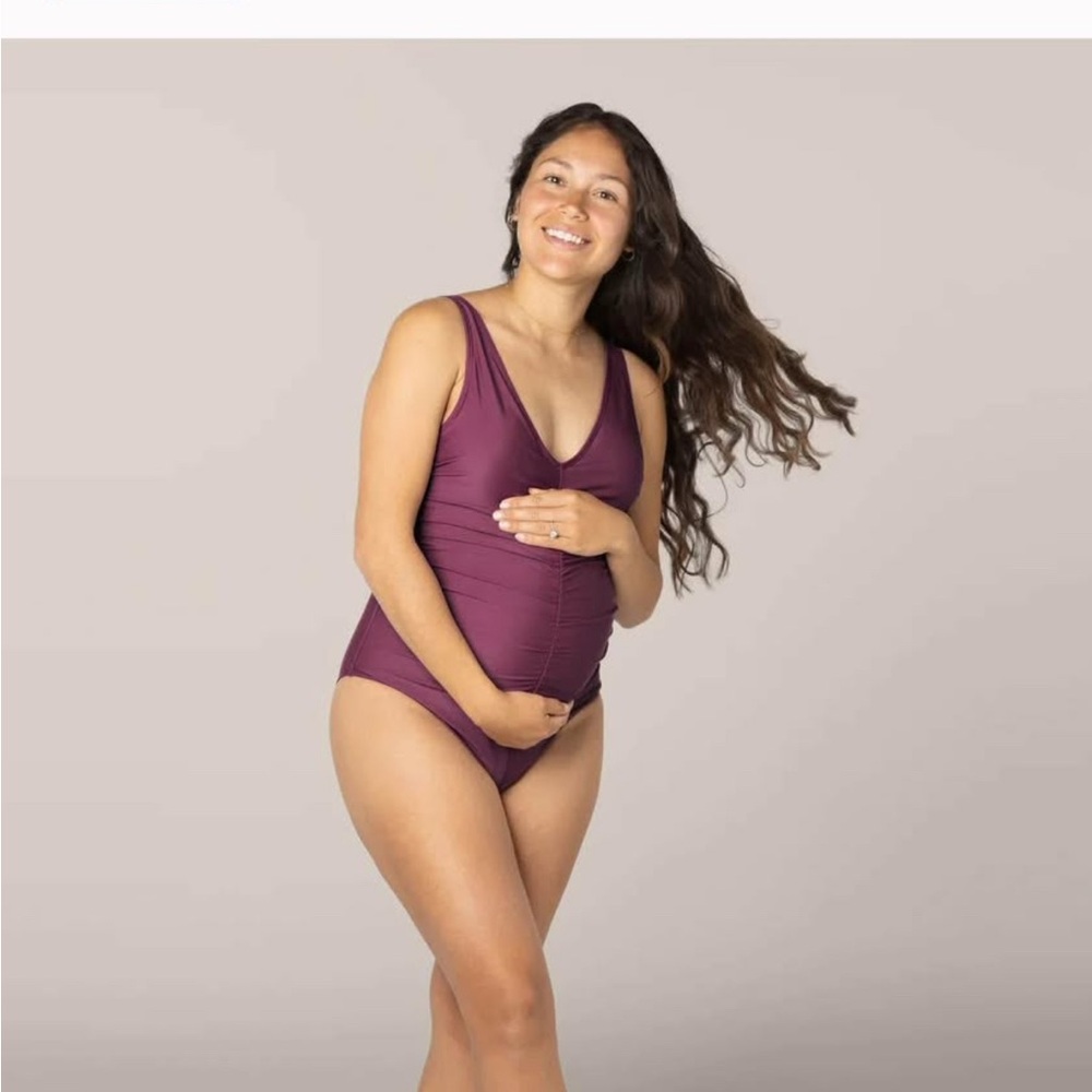 Kindred Bravely | Gathered Maternity One Piece Swimsuit (Medium)